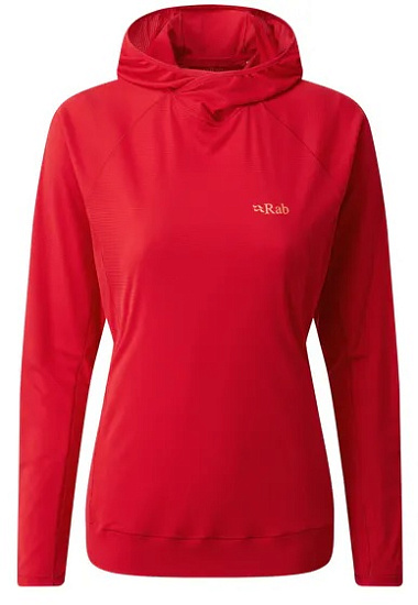 Футболка женская Rab Pulse Hoody Ruby - Фото 1 большая