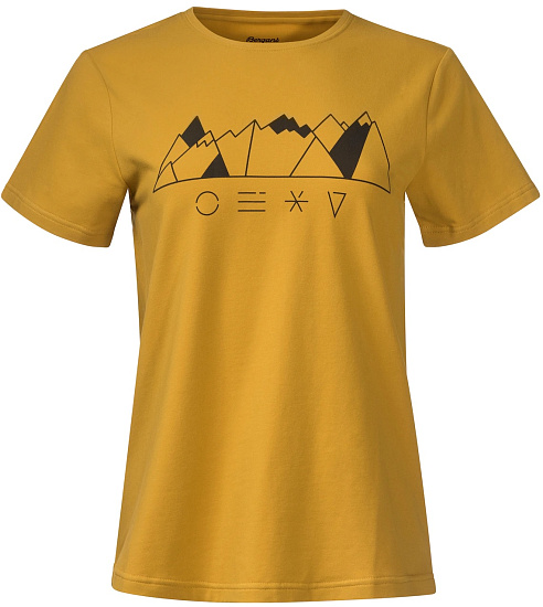 Футболка женская Bergans Graphic Tee Mustard Yellow - Фото 1 большая