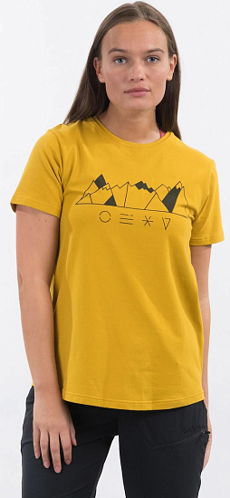 Футболка женская Bergans Graphic Tee Mustard Yellow - Фото 3 большая