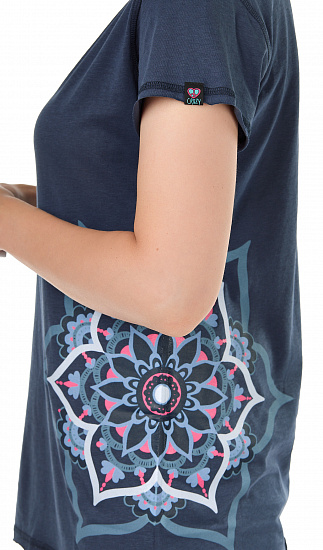 Футболка женская Crazy Idea Mandala Blue - Фото 5 большая