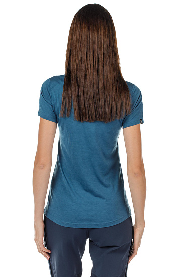 Футболка женская Lundhags Merino Lt Fjell Лазурь - Фото 5 большая