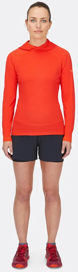 Лонгслив женский Rab Sonic Hoody Red Grapefruit - Фото 2 большая