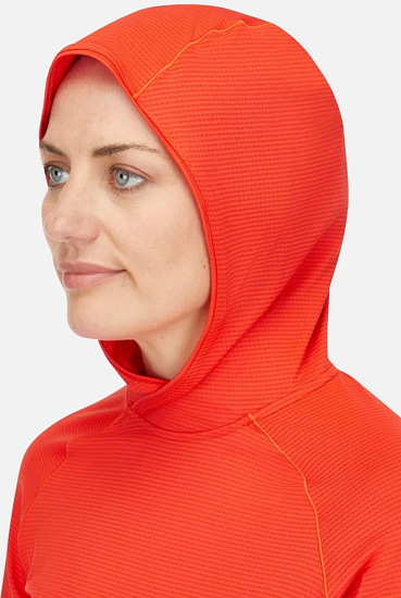 Лонгслив женский Rab Sonic Hoody Red Grapefruit - Фото 3 большая