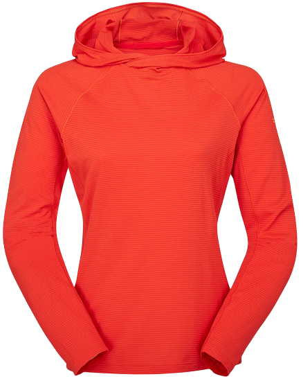 Лонгслив женский Rab Sonic Hoody Red Grapefruit - Фото 1 большая