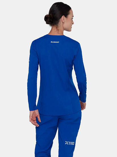 Лонгслив женский Mammut Eiger Nordwand FL Eiger Blue - Фото 4 большая
