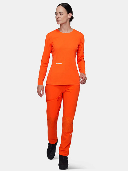 Лонгслив женский Mammut Eiger Nordwand FL Eiger Orange - Фото 5 большая