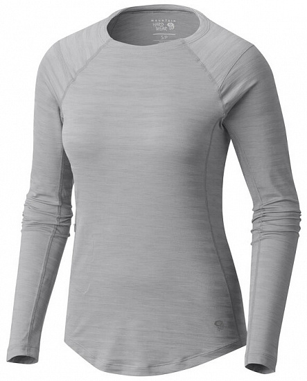 Футболка женская Mountain Hardwear Mighty Stripe LS Grey - Фото 1 большая