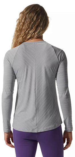 Футболка женская Mountain Hardwear Mighty Stripe LS Grey - Фото 3 большая