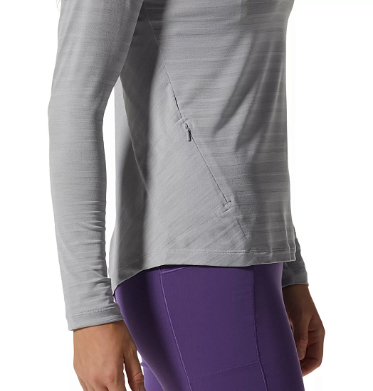 Футболка женская Mountain Hardwear Mighty Stripe LS Grey - Фото 6 большая
