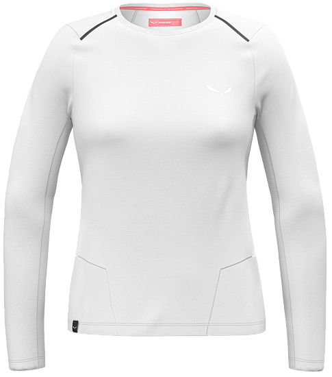 Лонгслив женский Salewa Pedroc White - Фото 1 большая