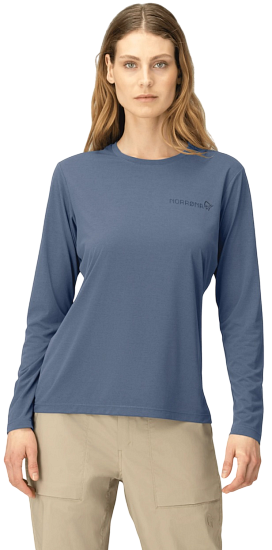 Лонгслив женский Norrona Femund Tech LS Vintage Indigo - Фото 4 большая