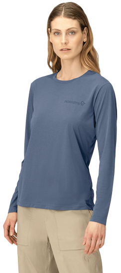 Лонгслив женский Norrona Femund Tech LS Vintage Indigo - Фото 6 большая