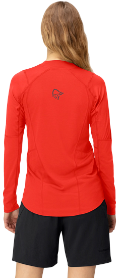 Лонгслив женский Norrona Senja Equaliser Lightweight LS Arednalin - Фото 5 большая