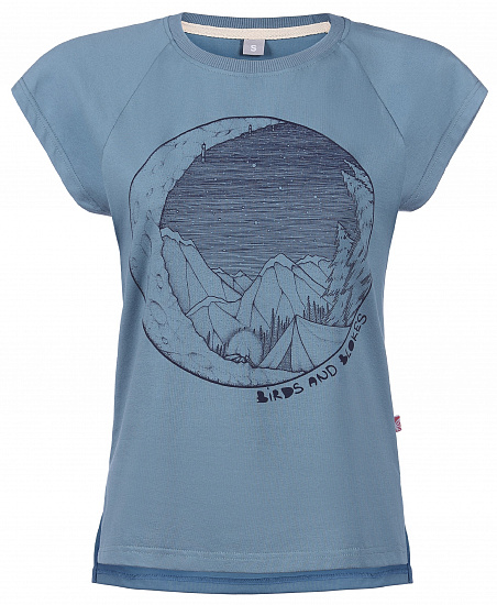 Футболка женская Birds and Blokes Moon Синий - Фото 1 большая