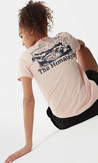 Футболка женская The North Face SS Himalayan Bottle Source Tee Evening Sand Pink - Фото 3 большая