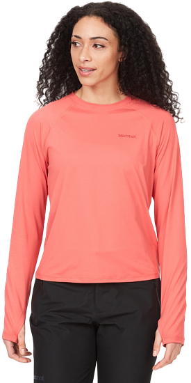 Лонгслив женский Marmot Windridge LS Grapefruit - Фото 3 большая