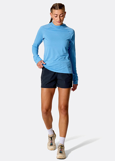 Лонгслив женский Rab Sonic Hoody Bluebird - Фото 3 большая
