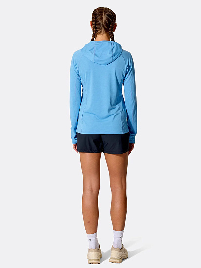 Лонгслив женский Rab Sonic Hoody Bluebird - Фото 4 большая