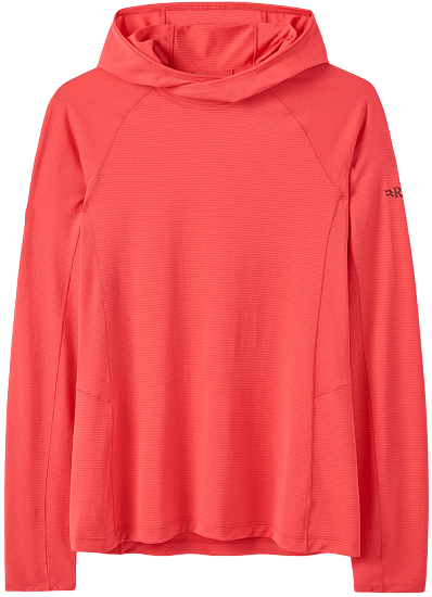 Лонгслив женский Rab Sonic Hoody Hibiscus - Фото 1 большая