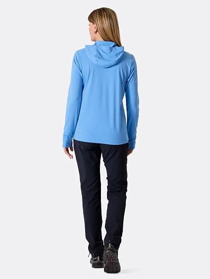 Лонгслив женский Rab Force Hoody Bluebird - Фото 3 большая
