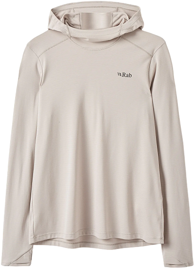 Лонгслив женский Rab Force Hoody Pebble - Фото 1 большая