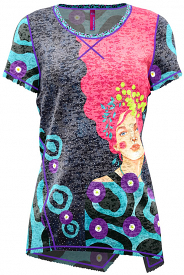Футболка женская Crazy Idea Aloha Hulya lambada - Фото 1 большая