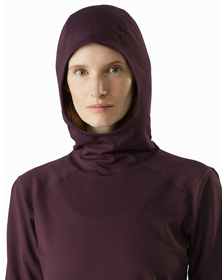 Лонгслив женский Arcteryx Motus AR Hoody Figment Heather - Фото 4 большая