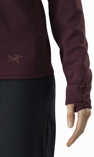 Лонгслив женский Arcteryx Motus AR Hoody Figment Heather - Фото 5 большая