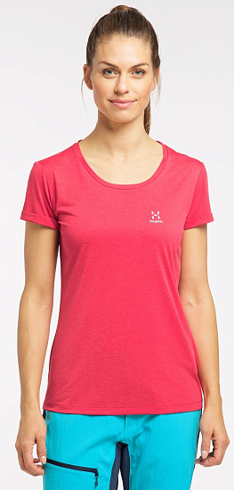 Футболка женская Haglofs Ridge Hike Tee Scarlet Red - Фото 3 большая
