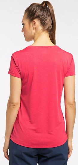 Футболка женская Haglofs Ridge Hike Tee Scarlet Red - Фото 4 большая
