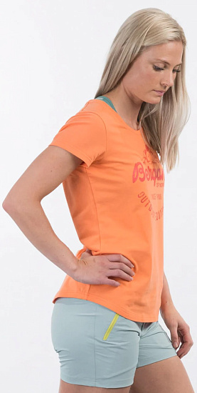 Футболка женская Bergans Classic Tee Cantaloupe/Brick - Фото 3 большая