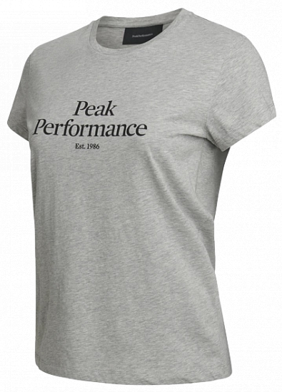 Футболка женская Peak Performance Original Med Grey Melange - Фото 2 большая