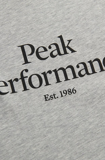 Футболка женская Peak Performance Original Med Grey Melange - Фото 4 большая