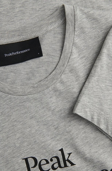 Футболка женская Peak Performance Original Med Grey Melange - Фото 5 большая