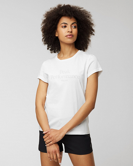 Футболка женская Peak Performance Original White/Antarctica - Фото 4 большая