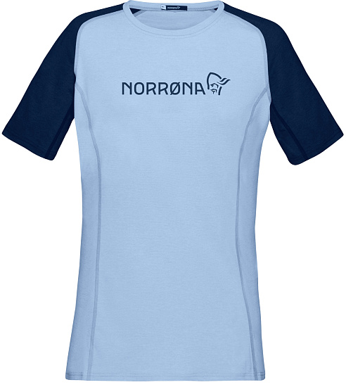 Футболка женская Norrona Fjora Equaliser Lightweight Serenity/Indigo Night - Фото 1 большая