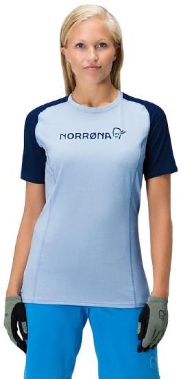 Футболка женская Norrona Fjora Equaliser Lightweight Serenity/Indigo Night - Фото 2 большая