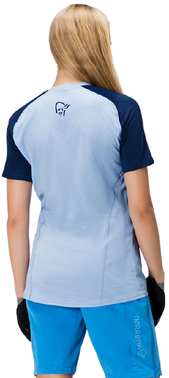 Футболка женская Norrona Fjora Equaliser Lightweight Serenity/Indigo Night - Фото 3 большая
