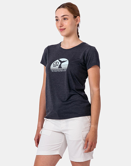 Футболка женская Ternua Apsey Cove Whales Grey - Фото 4 большая
