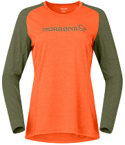 Лонгслив женский Norrona Fjora Equaliser Ls Orange Alert