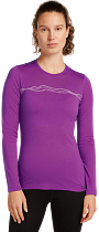 Лонгслив женская Icebreaker Merino 200 Oasis Crewe Mountain Pulse Passion