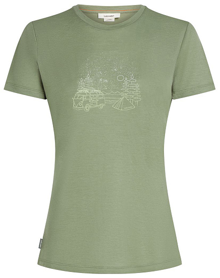 Футболка женская Icebreaker Merino 150 Tech Lite Ss Van Camp Lichen - Фото 1 большая