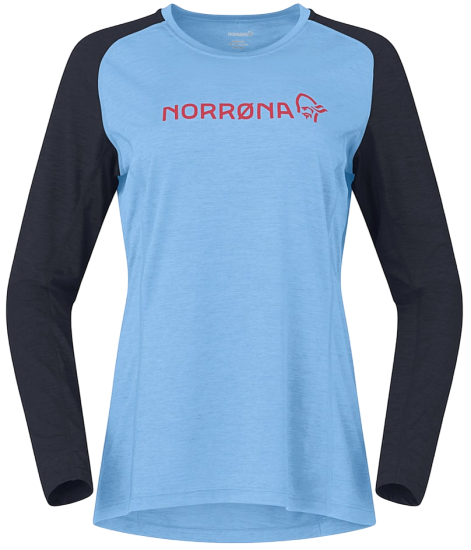 Лонгслив женский Norrona Fjora Equaliser Lightweight LS Frozen Fjord - Фото 1 большая