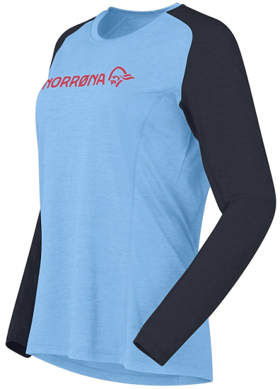 Лонгслив женский Norrona Fjora Equaliser Lightweight LS Frozen Fjord - Фото 2 большая