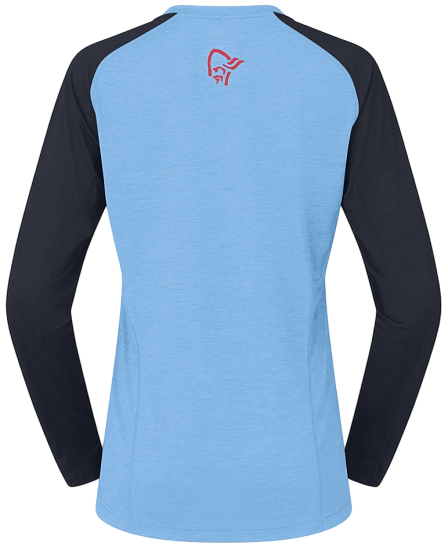 Лонгслив женский Norrona Fjora Equaliser Lightweight LS Frozen Fjord - Фото 3 большая