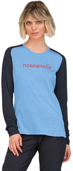 Лонгслив женский Norrona Fjora Equaliser Lightweight LS Frozen Fjord - Фото 4 большая