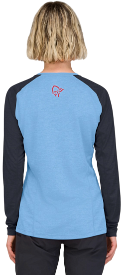 Лонгслив женский Norrona Fjora Equaliser Lightweight LS Frozen Fjord - Фото 6 большая
