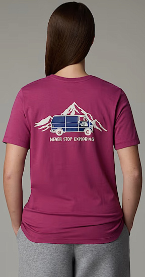 Футболка женская The North Face Outdoor Graphic Cyber Berry - Фото 3 большая