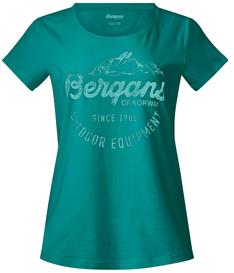Футболка женская Bergans Classic Tee Greenlake - Фото 1 большая