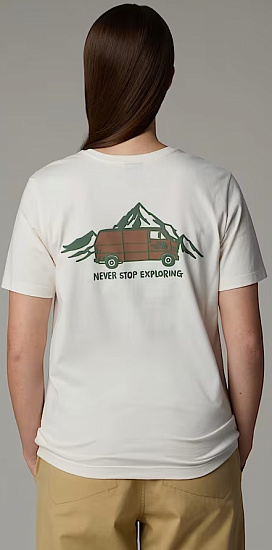 Футболка женская The North Face Outdoor Graphic White Dune - Фото 3 большая